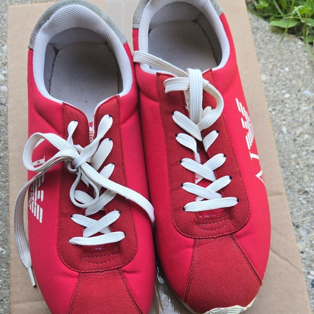 Armani Jeans Red Athletic Shoes